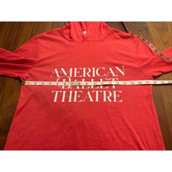 Bella+Canvas Womens Red American Ballet Theatre Long Sleeve Hooded T-shirt Small - Picture 2 of 6